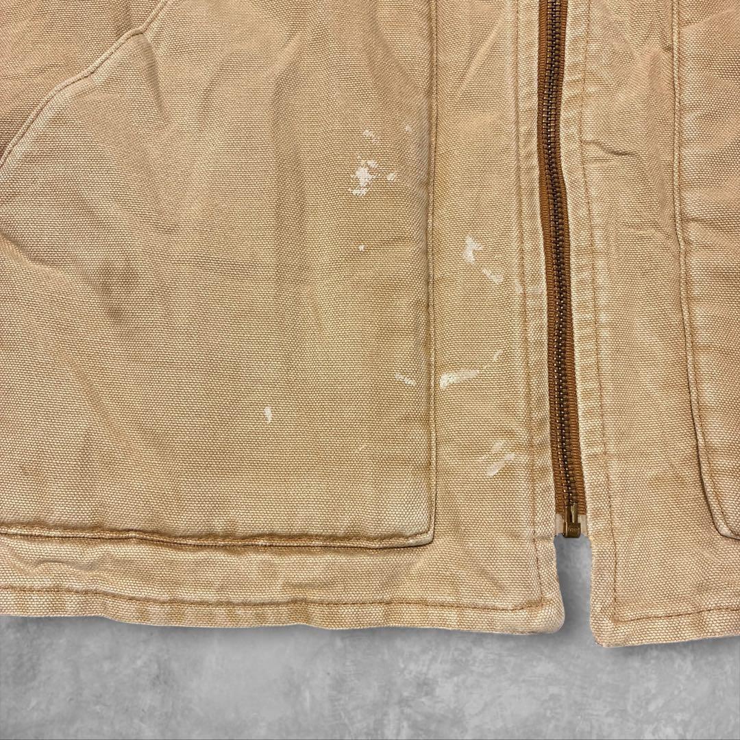 Carhartt ダックベスト 00s当時物 フェードキャメル中綿キルトXL相当