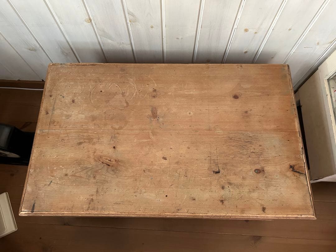 あーちゃん！アンティーク　オールドパイン　リネンボックス