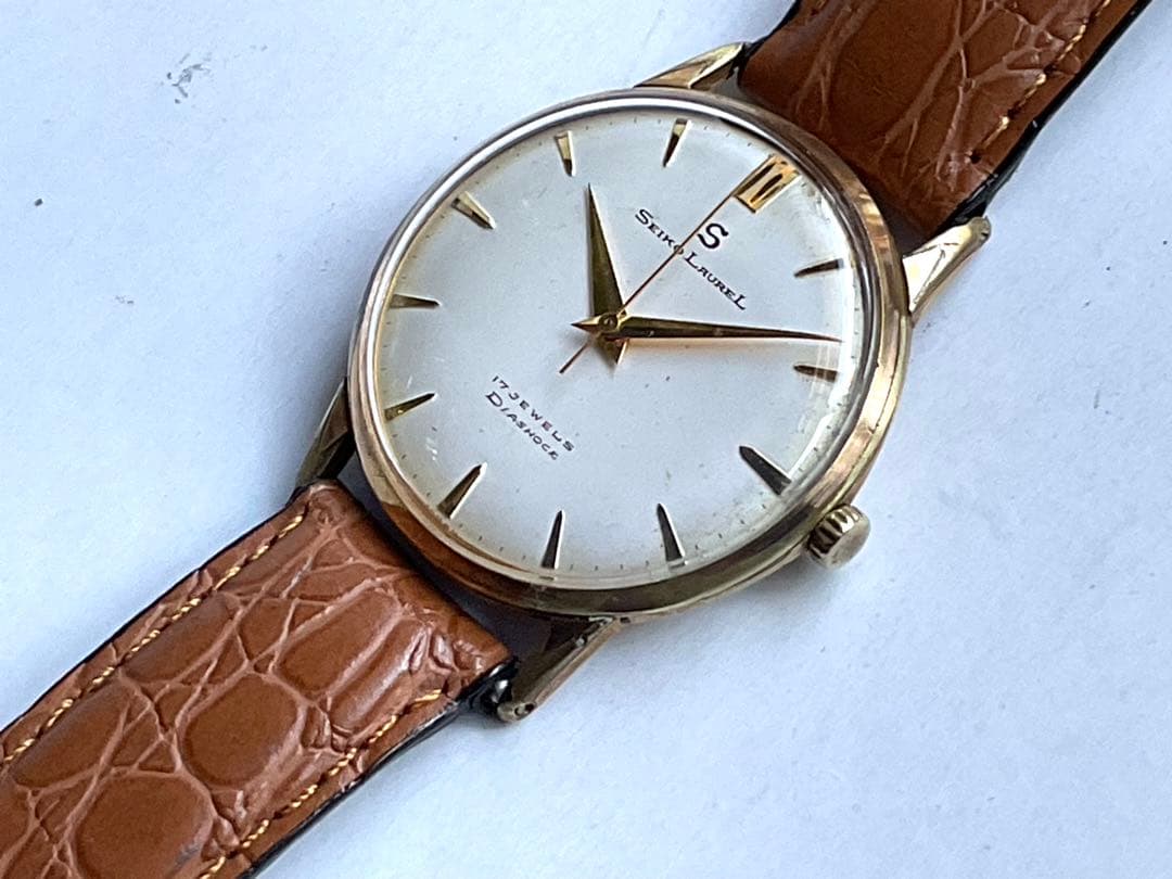 ★稀少.精工舎❣️Sマーク付SEIKO Laurel★稼働OK★1950年代後半❣️