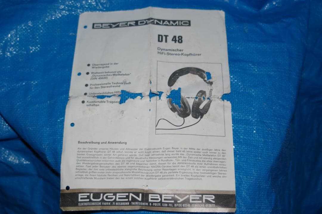 Beyerdynamic DT 48 ヘッドフォン中古難ありの出品です、
