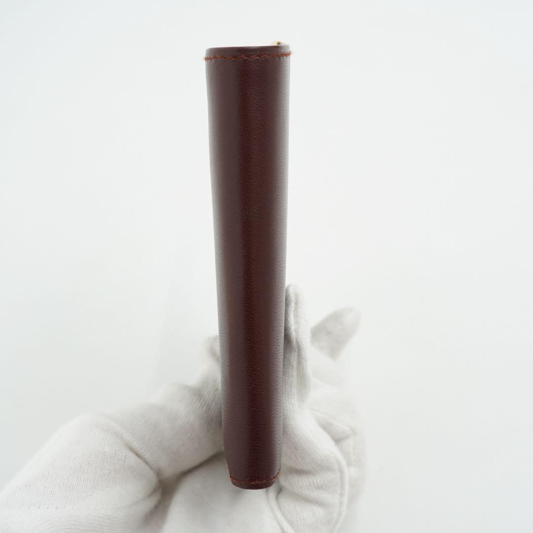 ✨未使用・付属品完備✨　カルティエ　二つ折り　マストライン　レザー　ボルドー