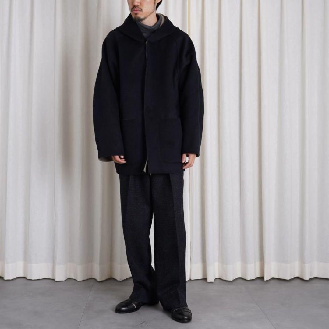美品タグ付きstein Reversible Hooded Half Coat