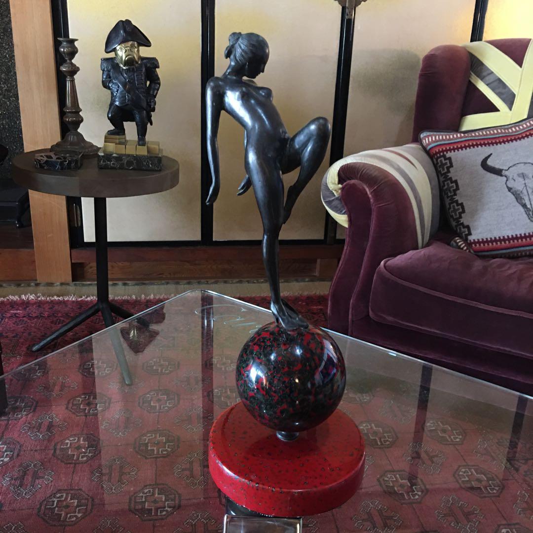 ブロンズ　アンティーク　セオドアアレキサンダー　アールデコ裸婦　女性像