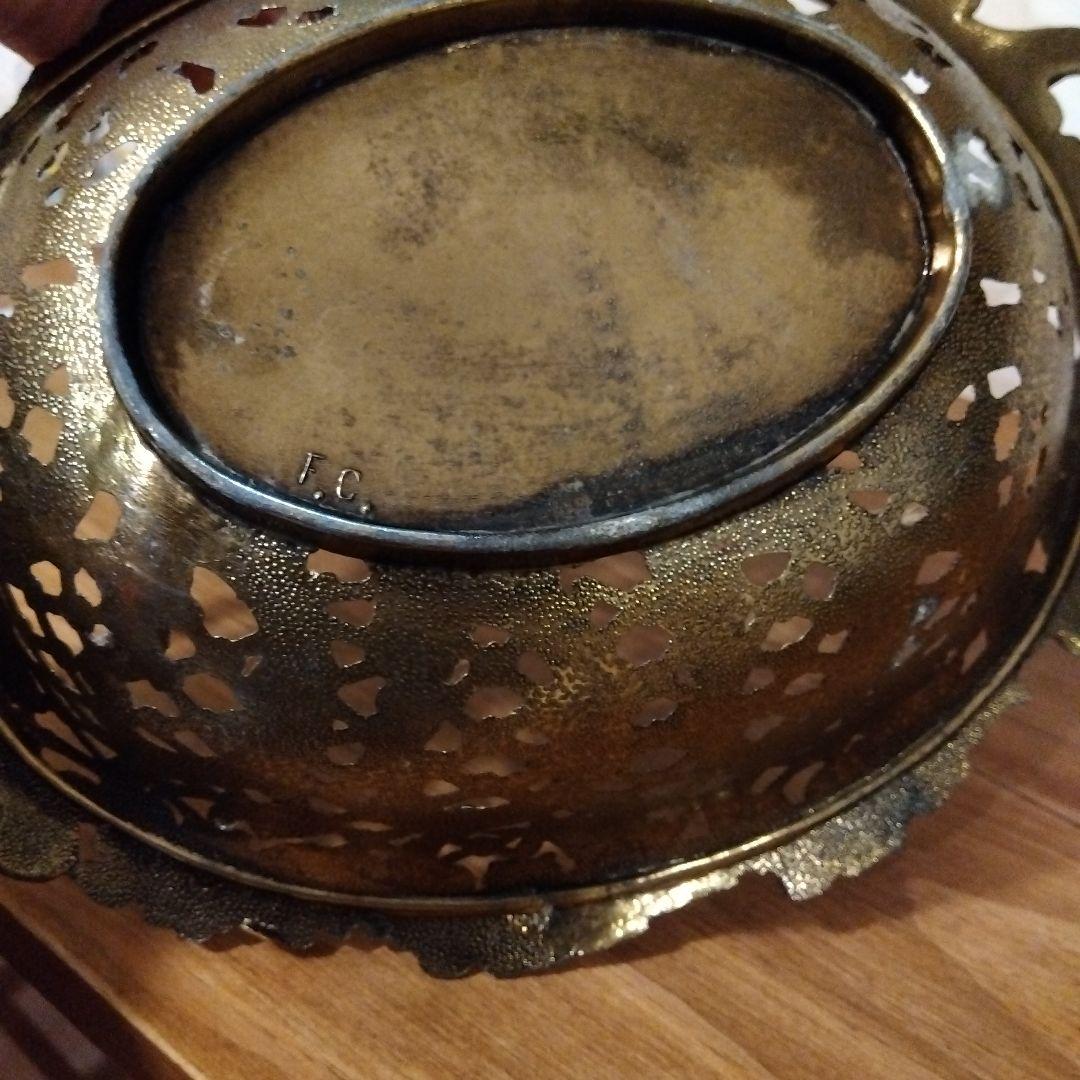 アンティーク調バスケット コルベイユ 籠 金属