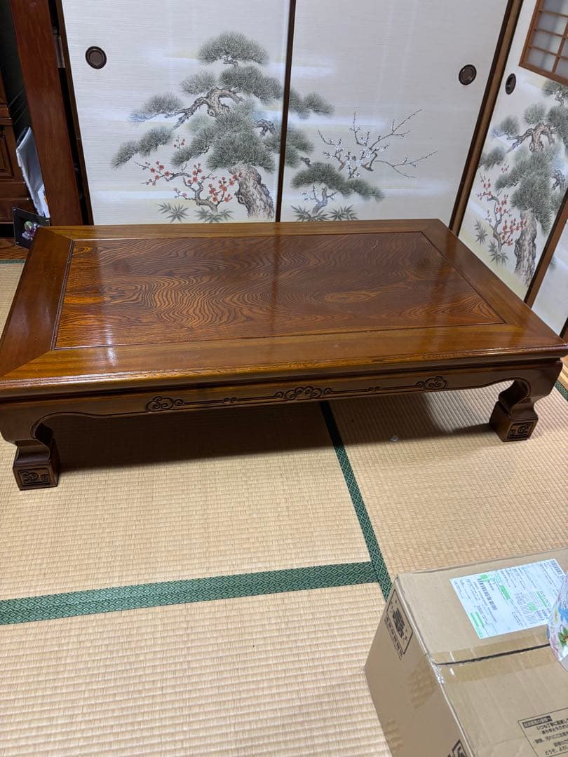 木製 茶色 長方形 座卓