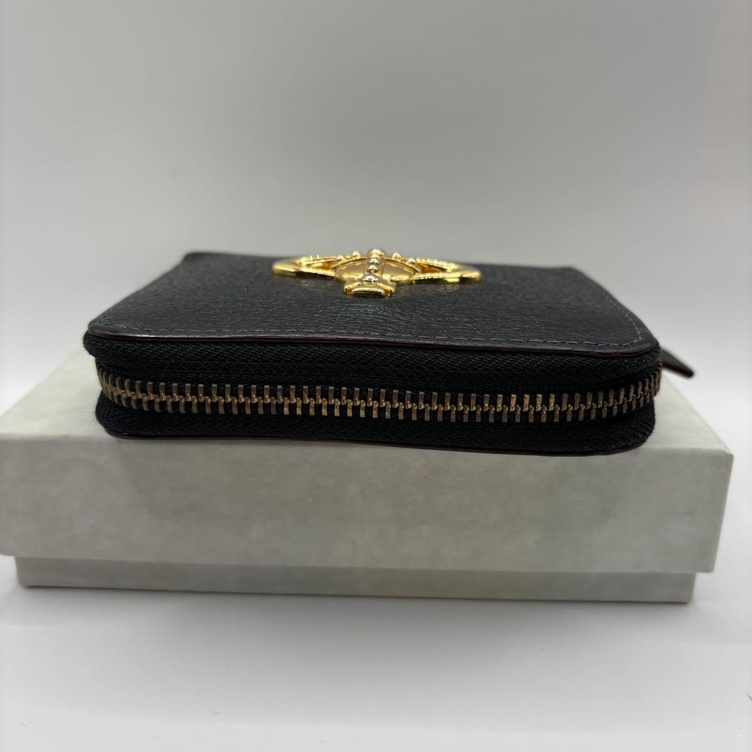 vivienne westwood 二つ折り財布　ラウンドジップ　ブラック　財布
