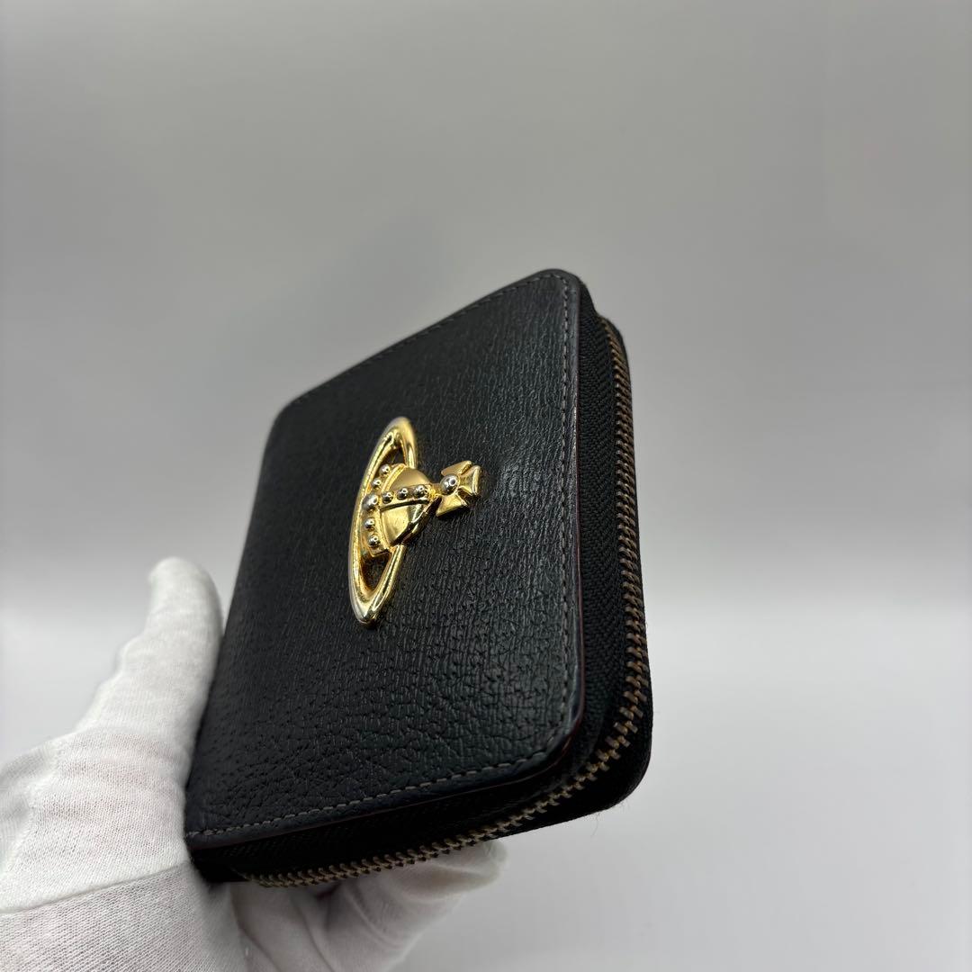vivienne westwood 二つ折り財布　ラウンドジップ　ブラック　財布
