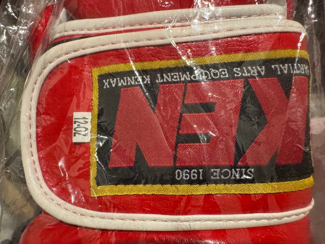 KENMAX ボクシンググローブ 12oz ホワイト/レッド