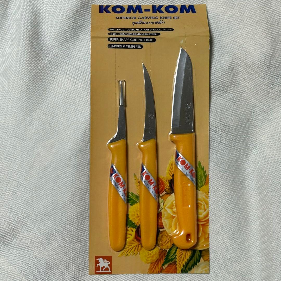 カービングナイフ 中古3本＋未使用1本＋ナイフセット