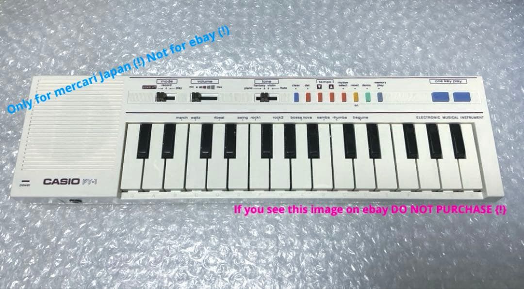 Casio PT-1☆ミニシンセサイザー☆ホワイト☆美品動作良好☆昭和レトロ☆