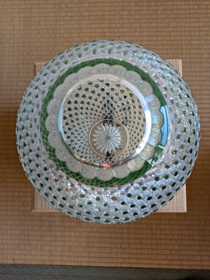 江戸切子花瓶　箱付き