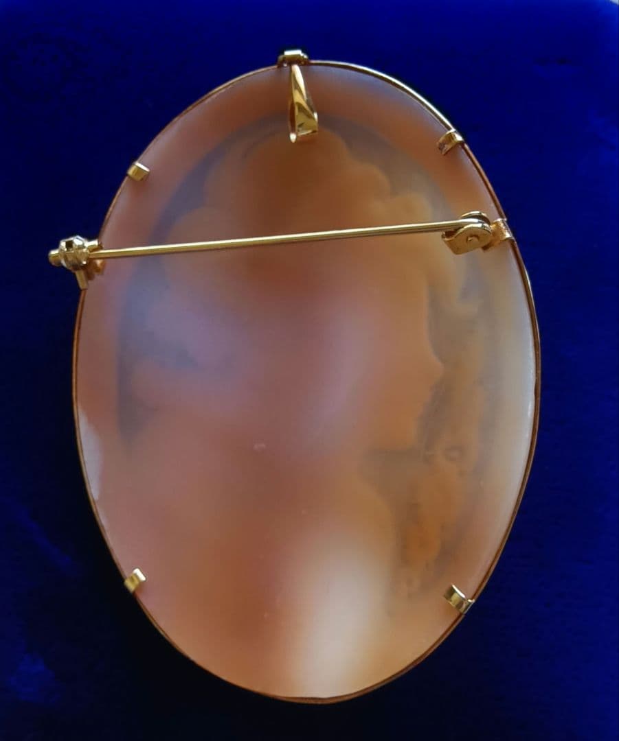 【K18刻印】シェルカメオ CAMEO ブローチ&ペンダント 約11g