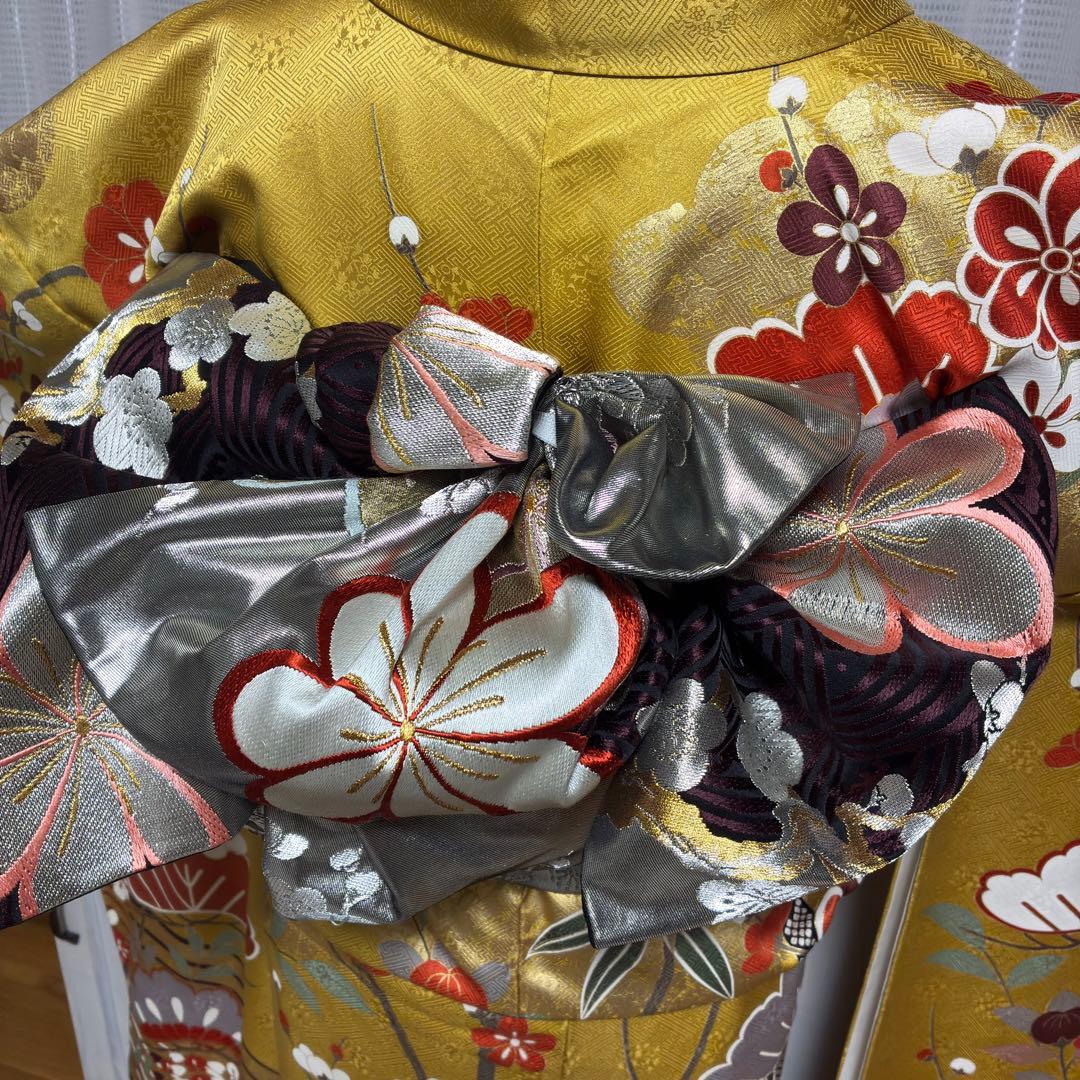 ＊ぽぽりん様＊【振袖フルセット】 豪華金彩 古典柄 藤 花柄 7点セット