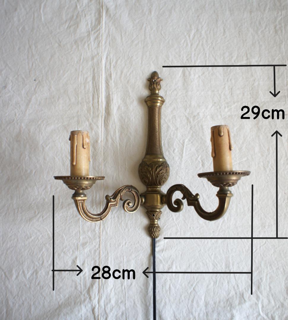 2灯ウォールランプ　キャンドル　 ブロカント　フランス　アンティーク