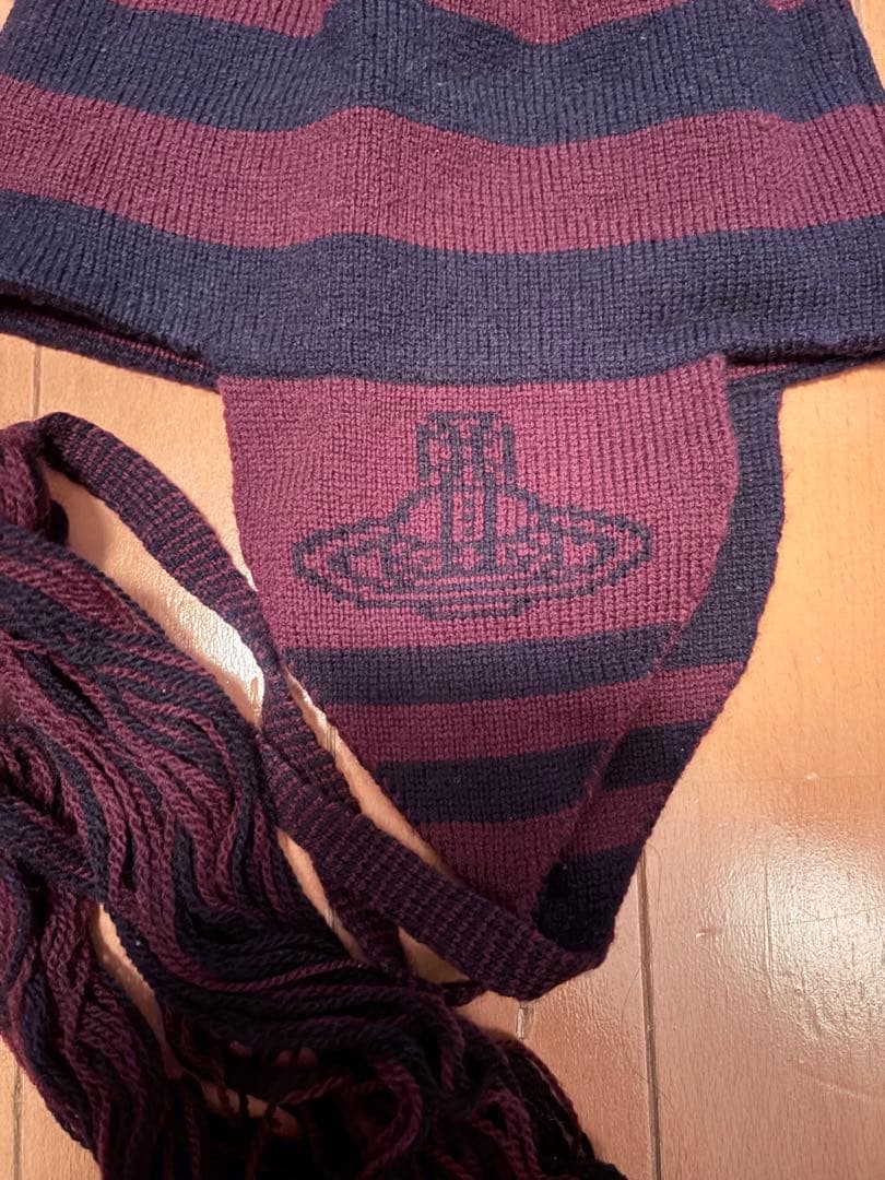 【Vivienne Westwood】ストライプニット帽