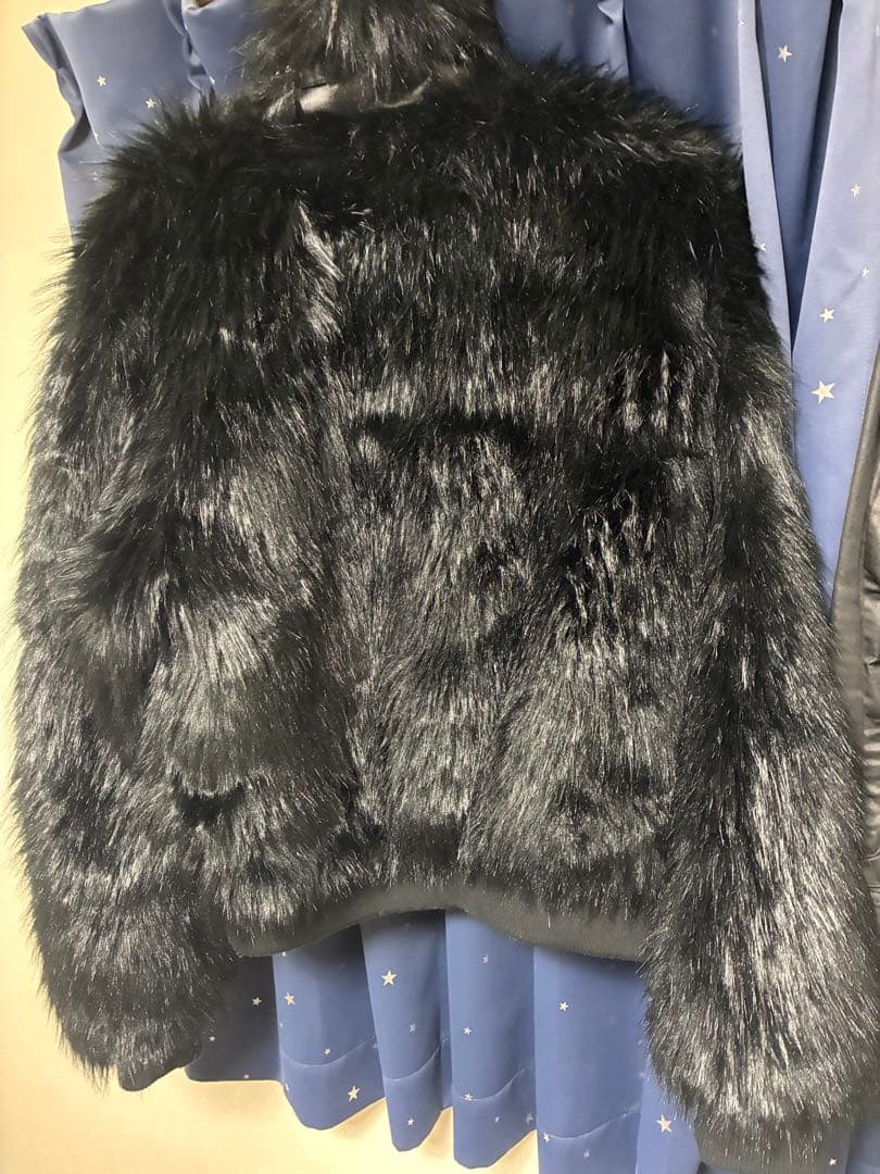 正規品 racerworldwide black fur bomber