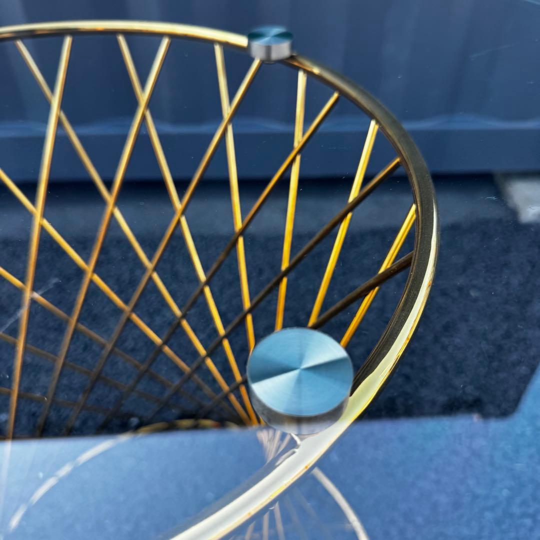 りりり フランフラン　マーリア ダイニングテーブル クリア×ゴールド