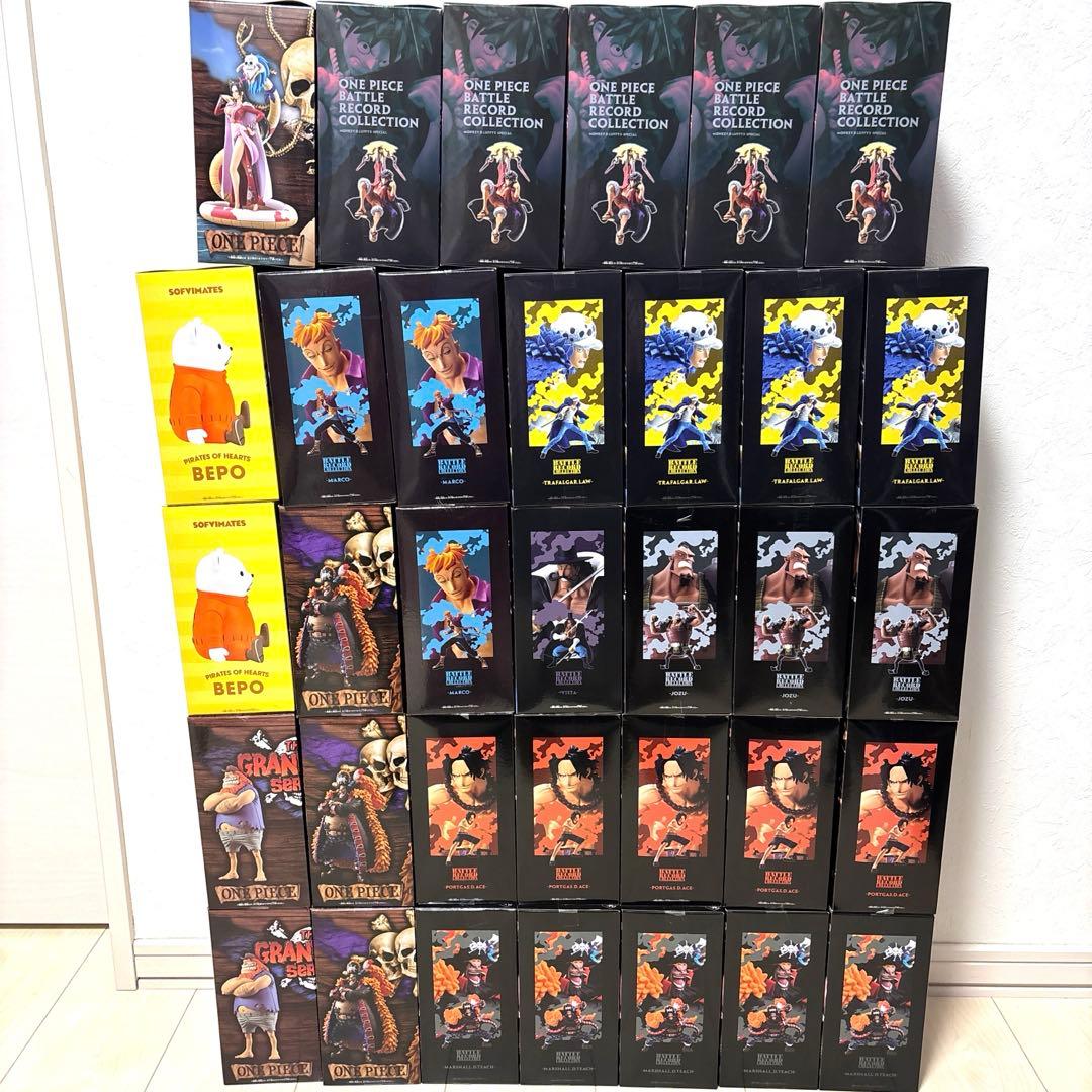 ワンピースフィギュア まとめ売り【34体】ルフィ エース マルコ ロー ベポ等