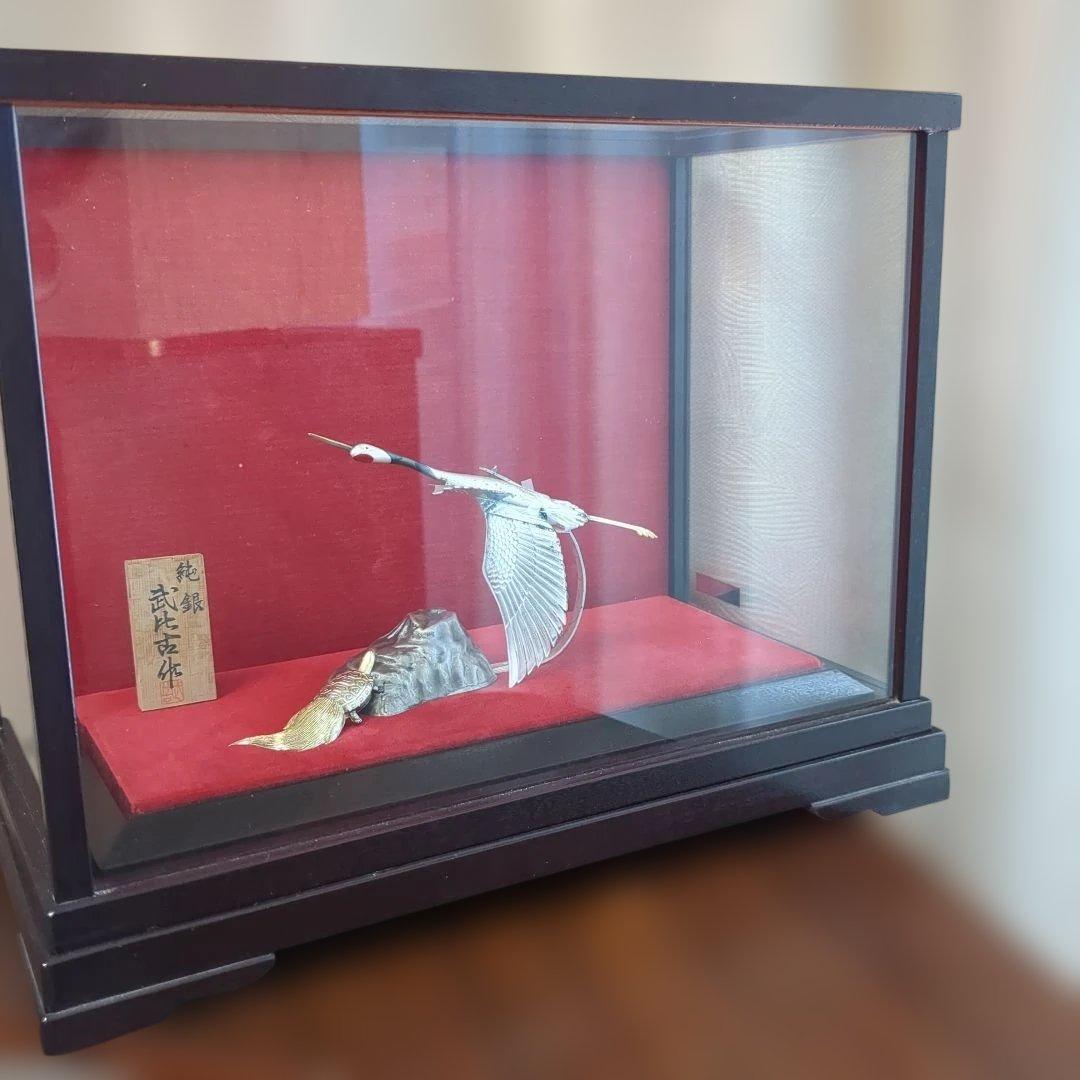 武比古　純銀製　鶴3.5号　訳あり保管品