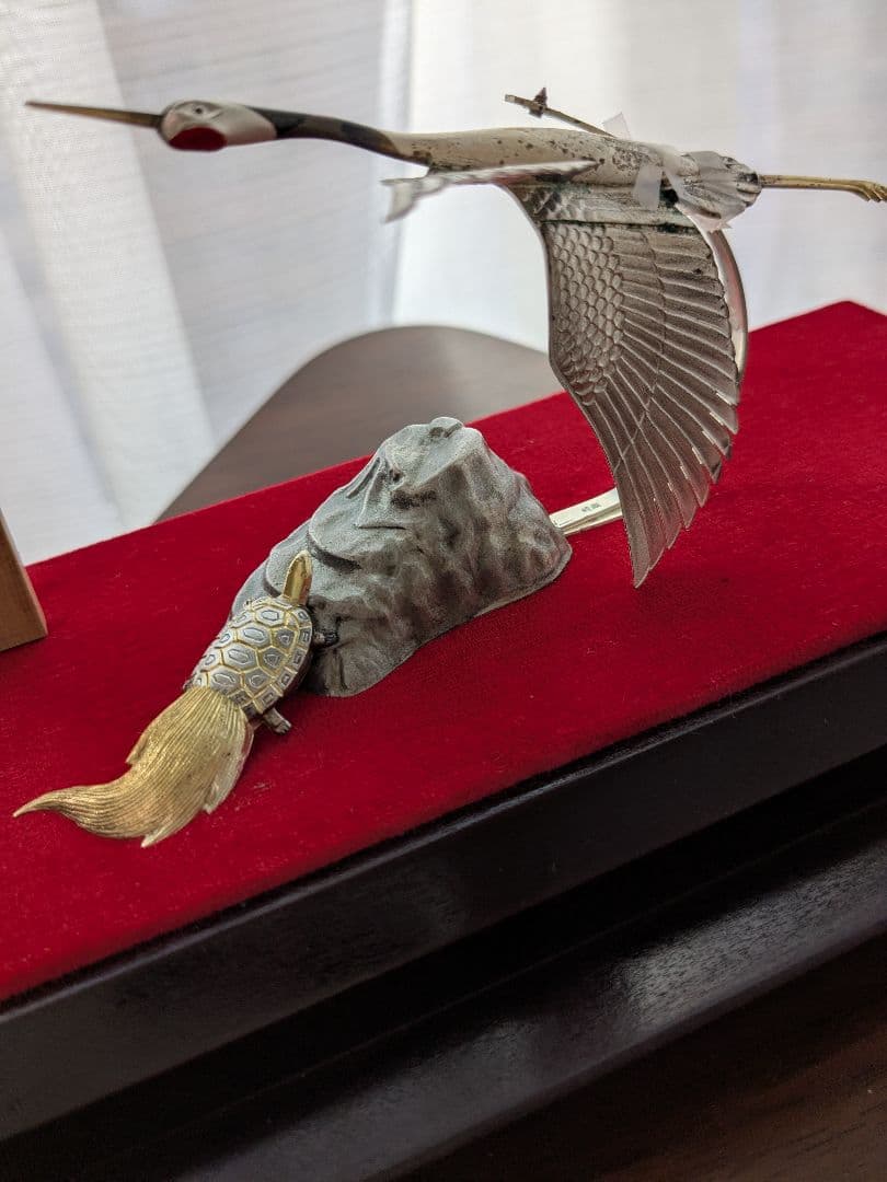 武比古　純銀製　鶴3.5号　訳あり保管品