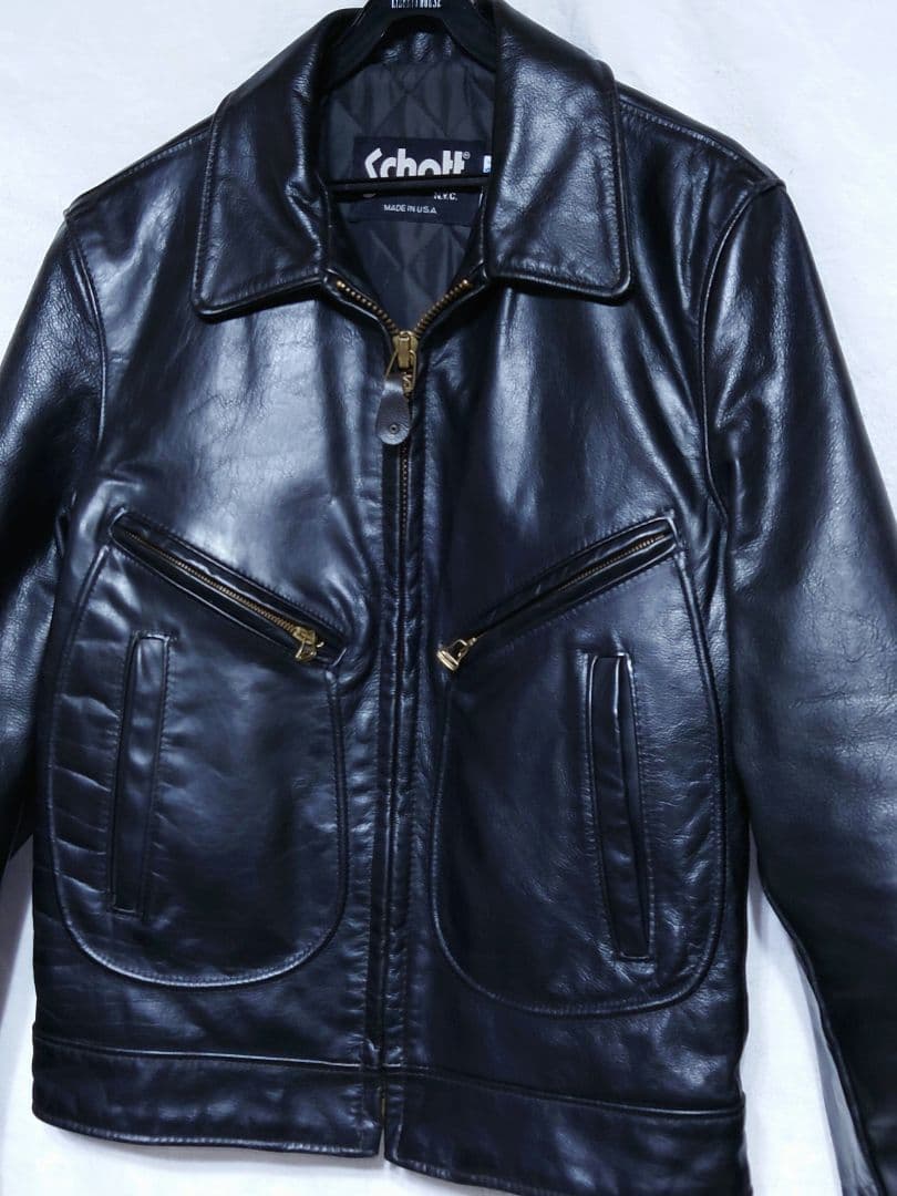 USA製 SCHOTT NYC. Dポケット シングル ライダースジャケット