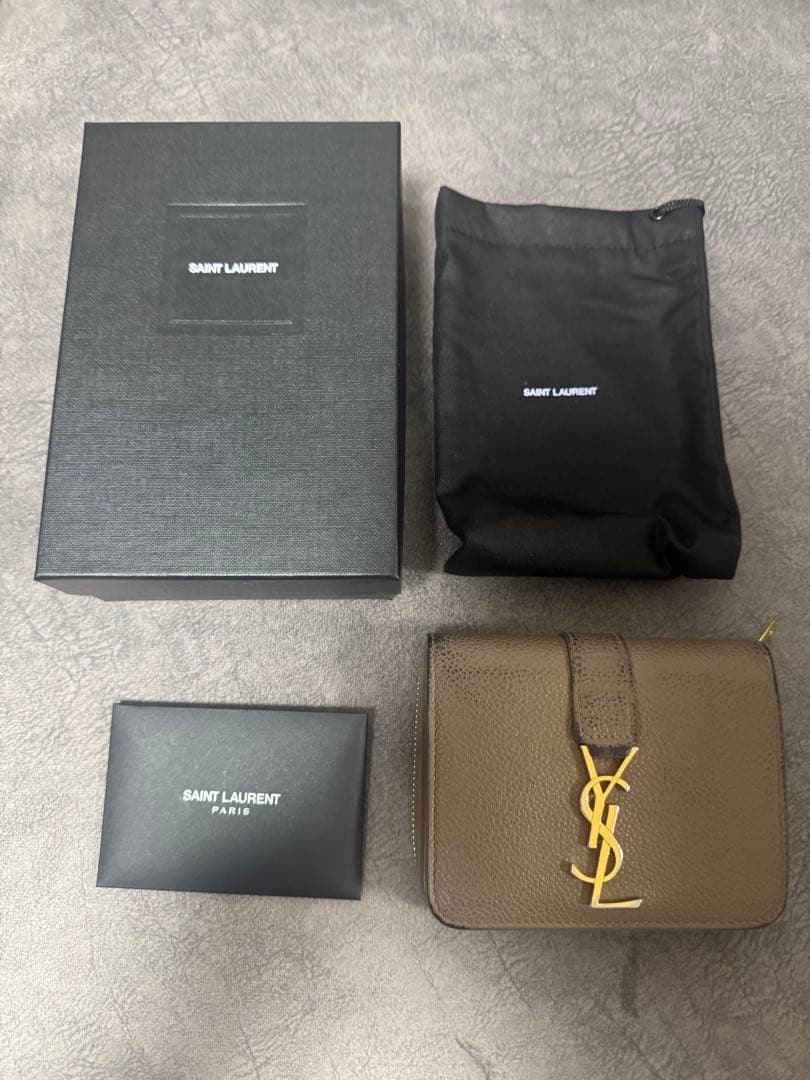 s*a様 SAINT LAURENT 二つ折り財布 グレー