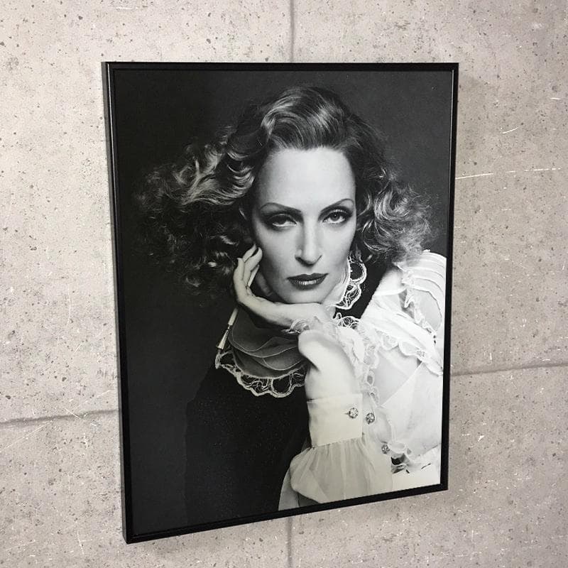 限定額装品/シャネル プリント ブラック ジャケット Uma Thrman