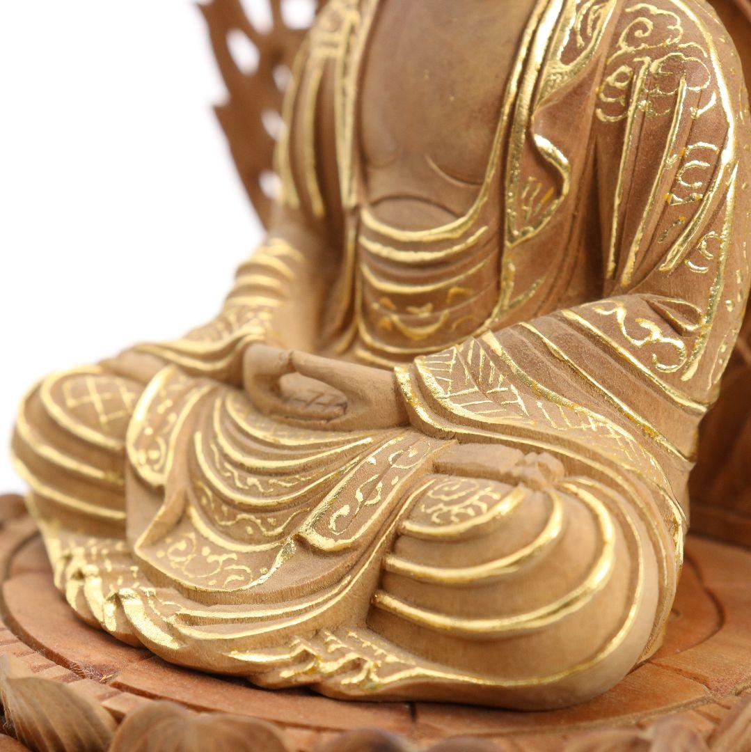 釈迦如来 有馬頼底(相國大龍)書付 臨済宗 白檀木彫仏像 仏教美術　UM131