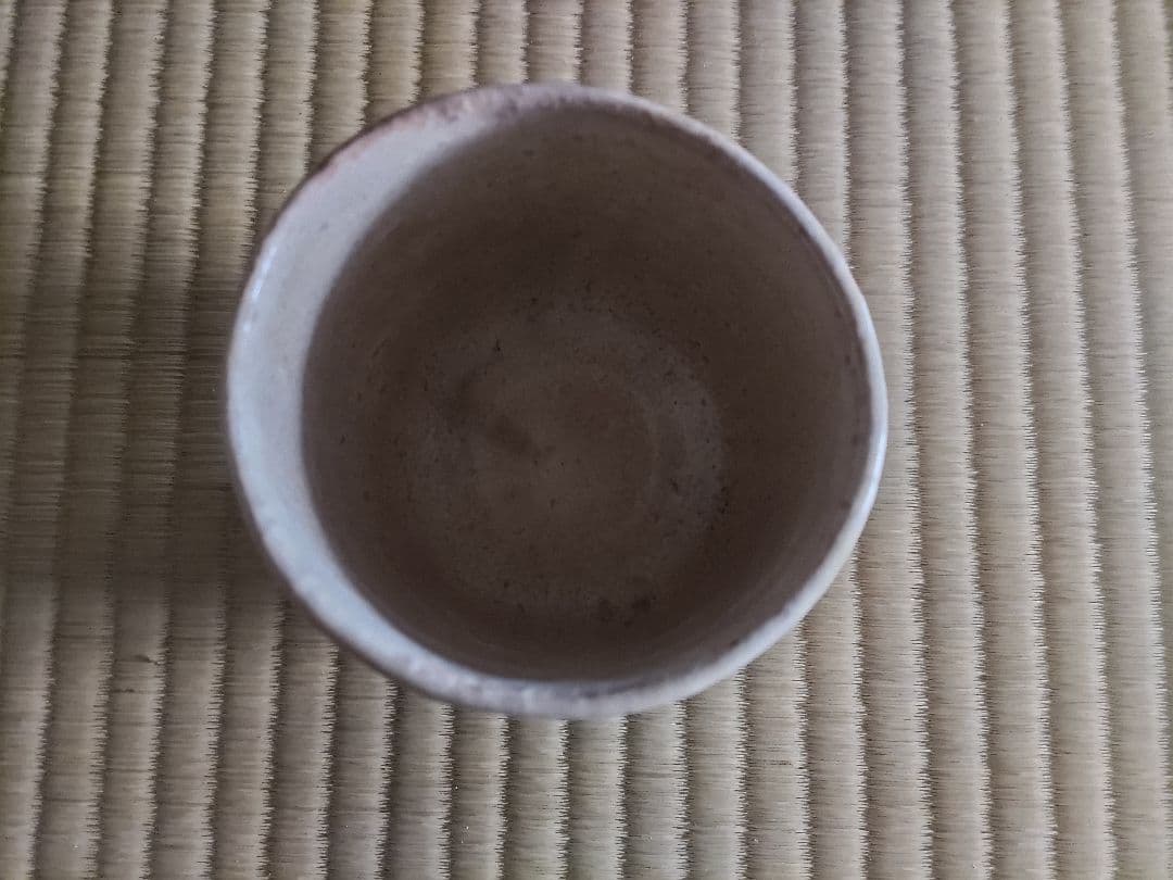 筒茶碗　志野　江戸初期