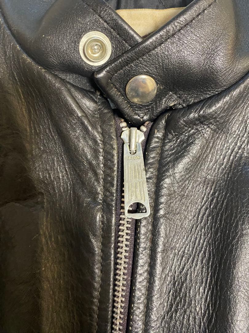 Schott 70年代牛タグ逆ハ型ジッパーシングルライダース