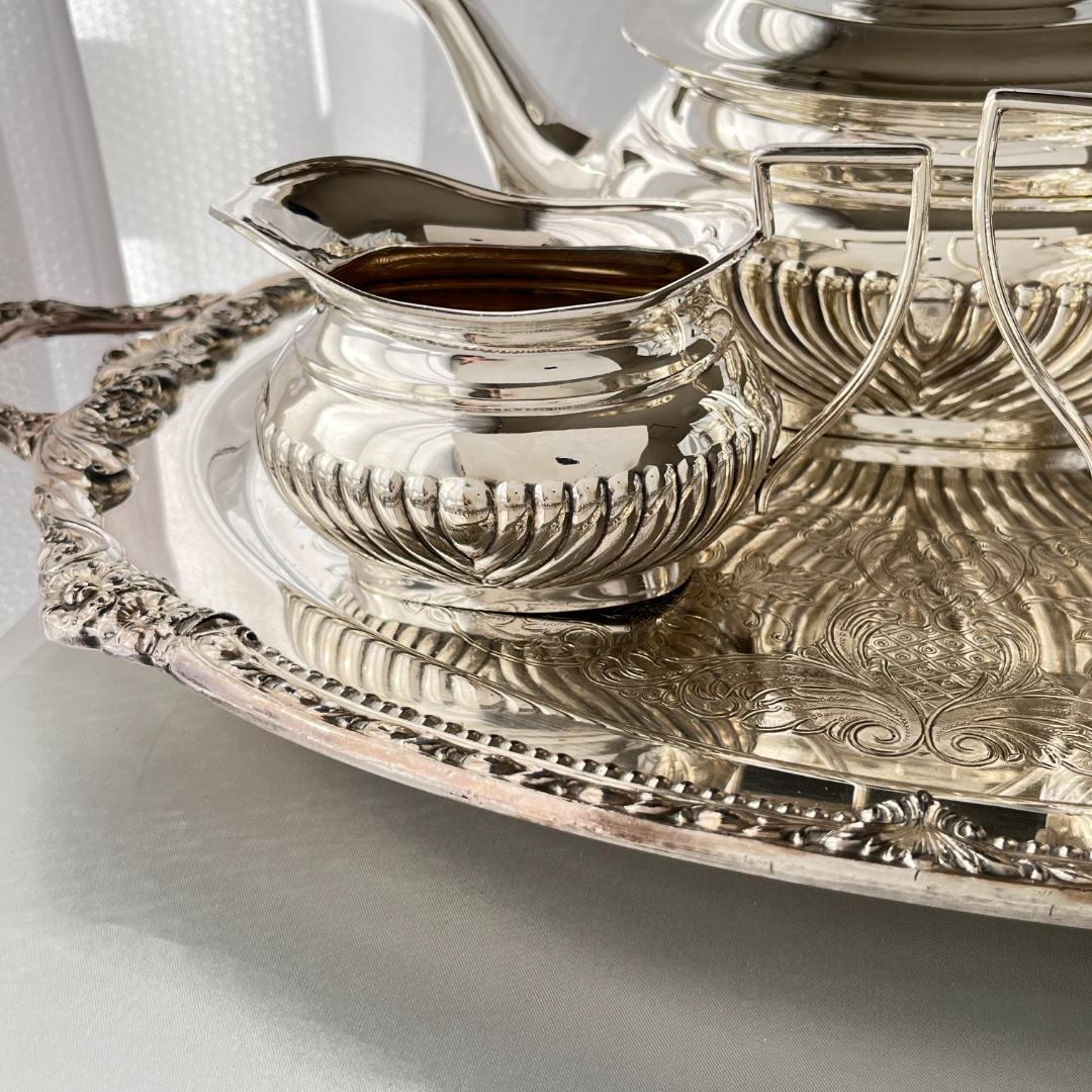 【G W Shirtcliffe & Son】 ハーフリブのティーセット 3点