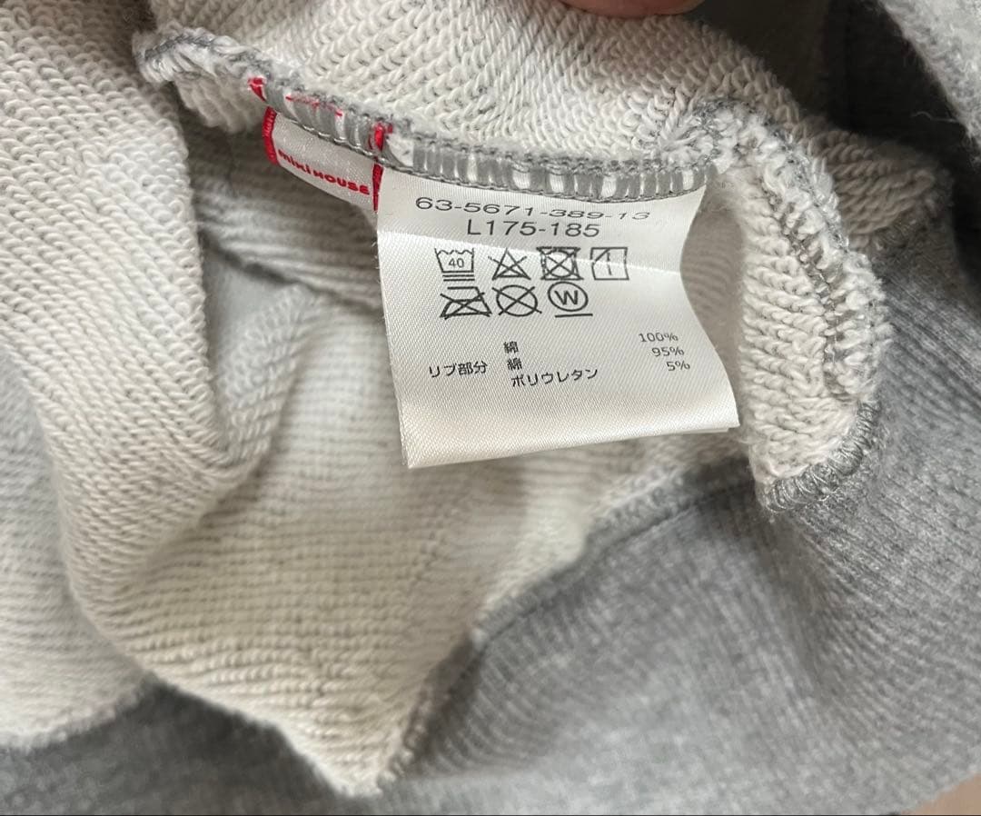 【ペアコーデ】ダブルB バックロゴトレーナー Lサイズ&120cm ダブルビー