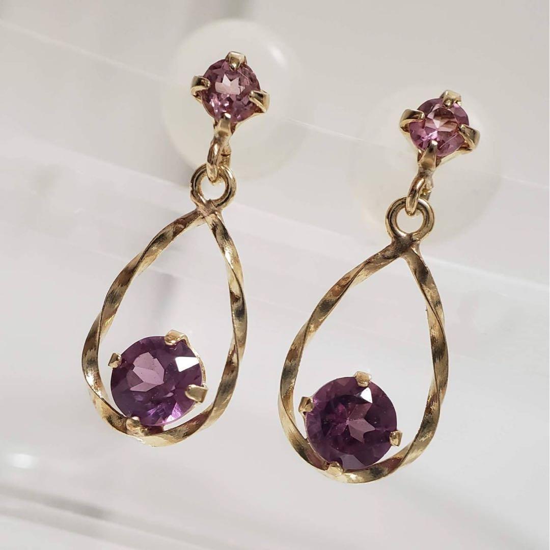 【クリスマスSALE目玉商品】新品未使用♡K10台☆ガーネットピアス