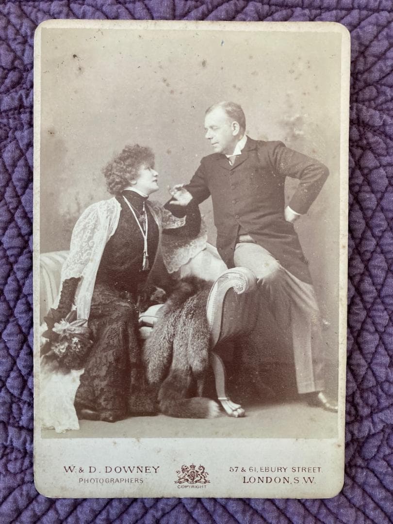 フランスアンティーク　 サラ・ベルナールとコンスタン・コクラン　カルト・キャビネ