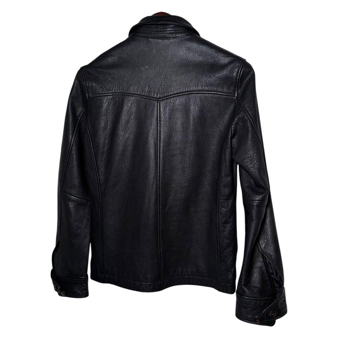 ジャックローズ アンティーク ライダースジャケット シングル ゴートレザー 美品