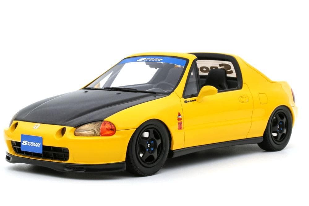 OTTO 1/18 ホンダ シビック デルソル スプーン 1996 イエロー