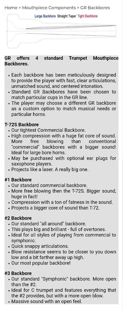 特注 希少 美品 GR 64 S T72-S トランペット マウスピース
