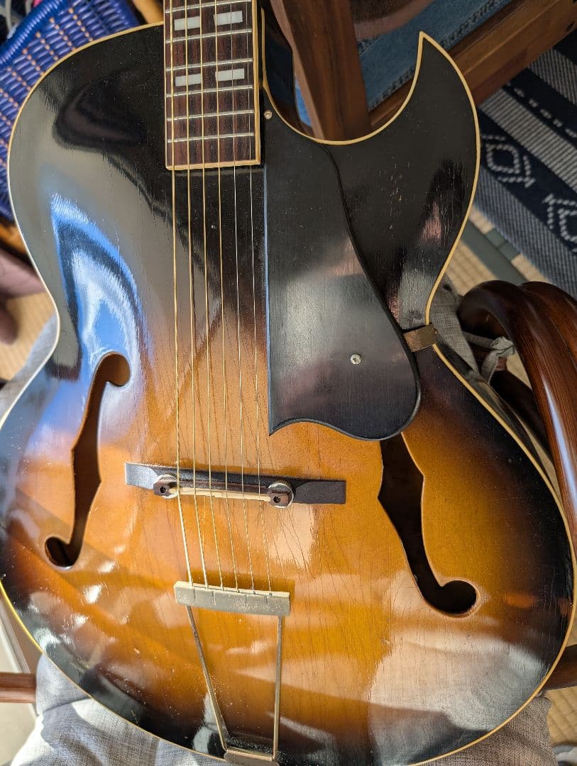 サンバースト アコースティックギター フルボディピックギターmontano昭和