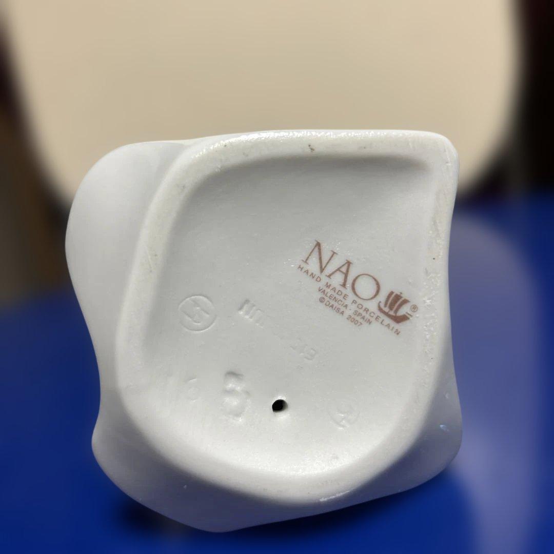 美品　NAO陶器製少女像 青いショール 2セット　高さ22cm