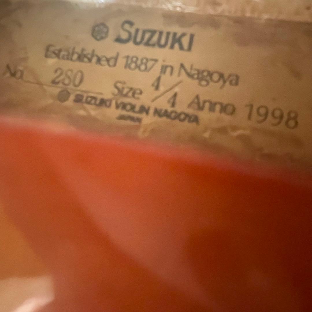 SUZUKI No.280 4/4 バイオリン 弦楽器 nagoya 1998