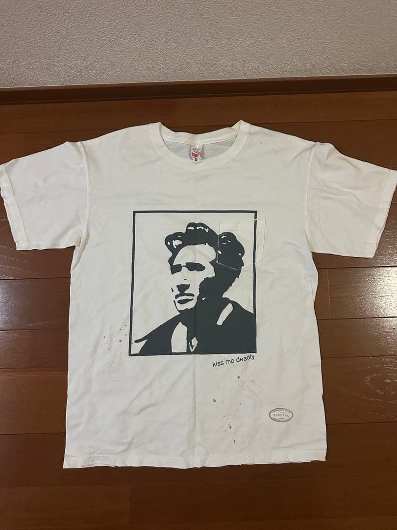 ソロイスト　ハンドメイド　太宰治ペンキTシャツ　サイズM