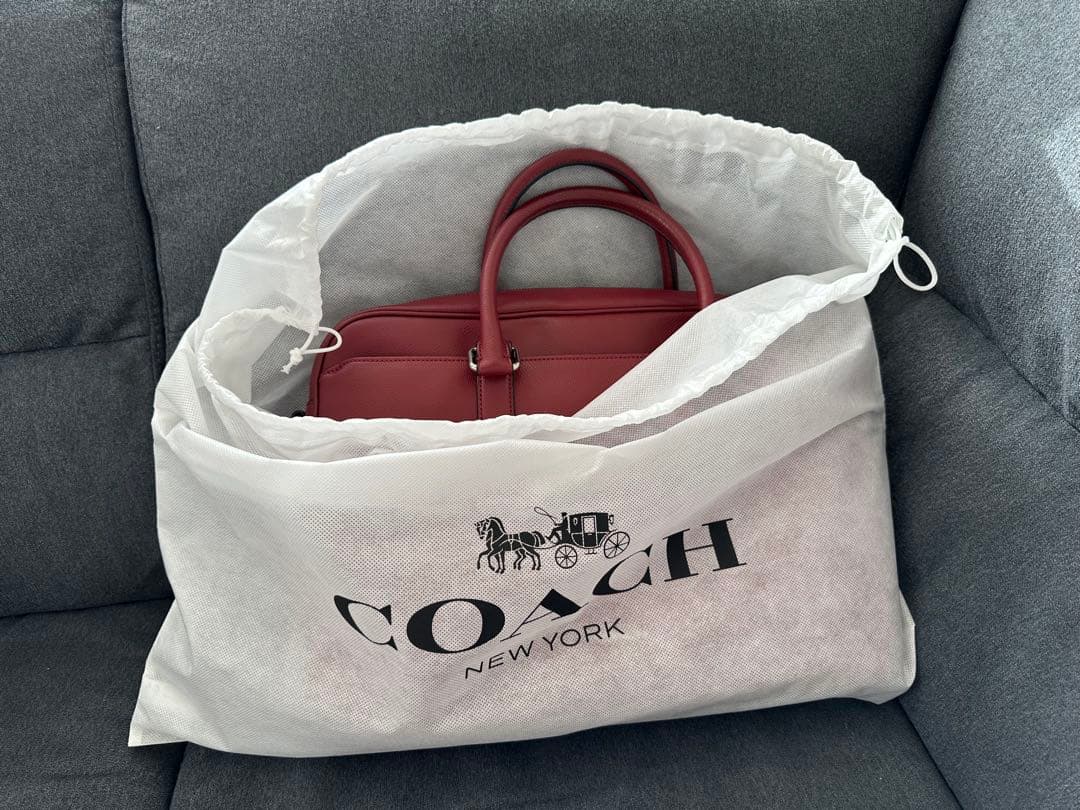 美品 COACH ビジネスバッグ 鞄 メトロポリタン ワークバッグレッド