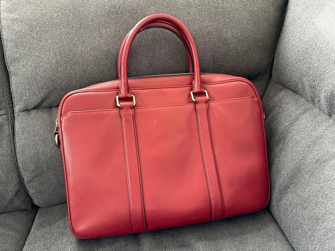 美品 COACH ビジネスバッグ 鞄 メトロポリタン ワークバッグレッド