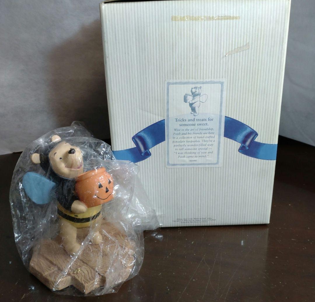 くまのプーさん&ピグレット　ハロウィン仮装峰ハチパンプキンディズニーストアー陶器