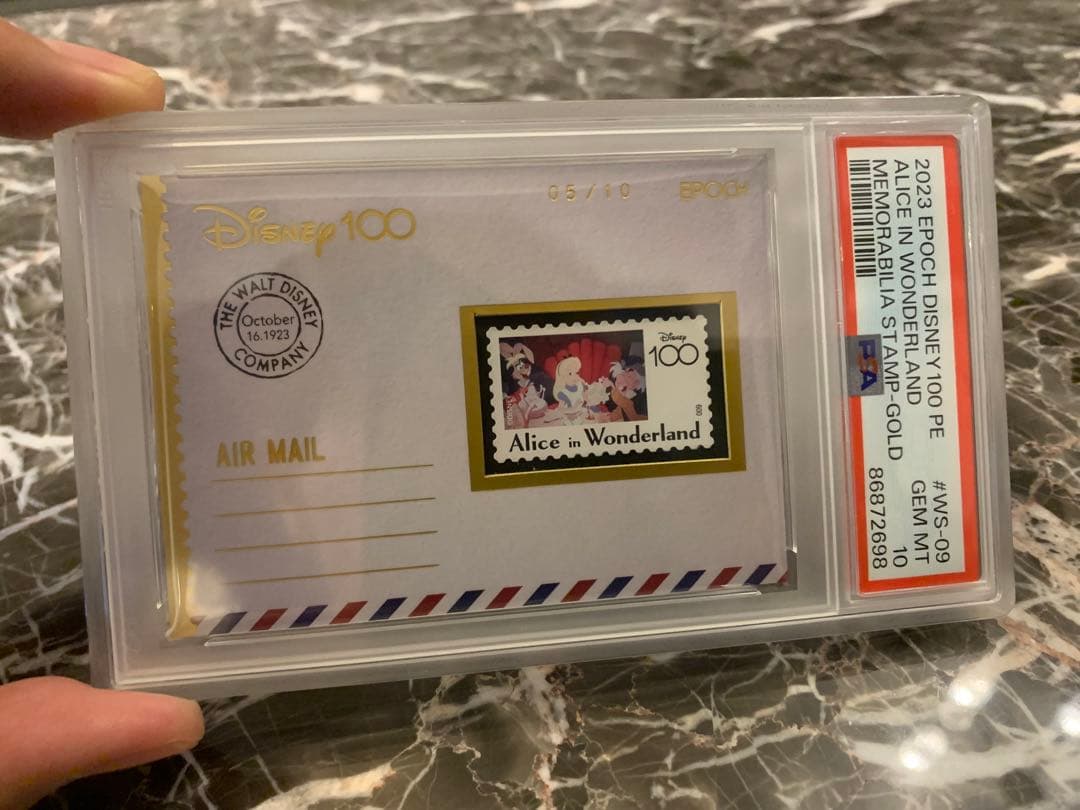 エポック　ディズニー100 世界10枚限定！不思議の国のアリス　psa10！