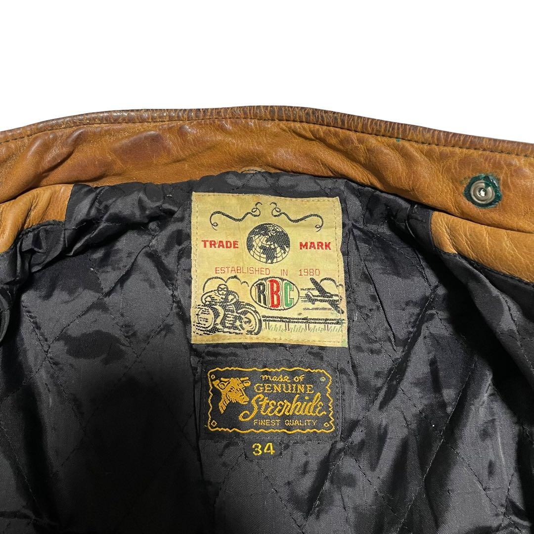 MVD 3S【R.B.C】本革 リアルレザーシングルライダースジャケットS