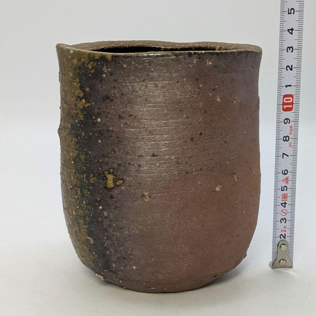 人間国宝 藤原雄 備前焼 掛花入 合箱栞 花器 フラワーベース 花瓶 花生 抹茶