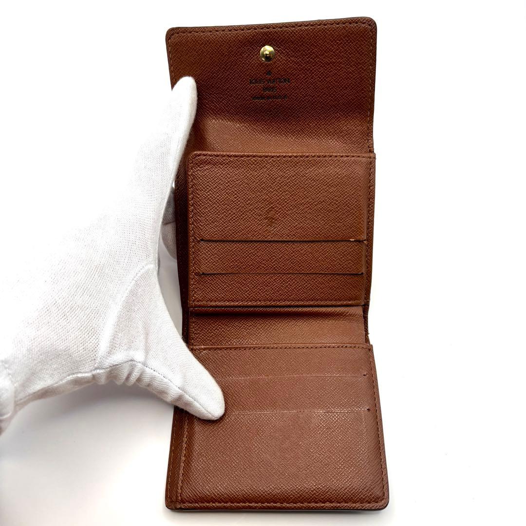 箱袋あり ヴィトン モノグラム 三つ折り財布 ビエカルト クレディ M61652