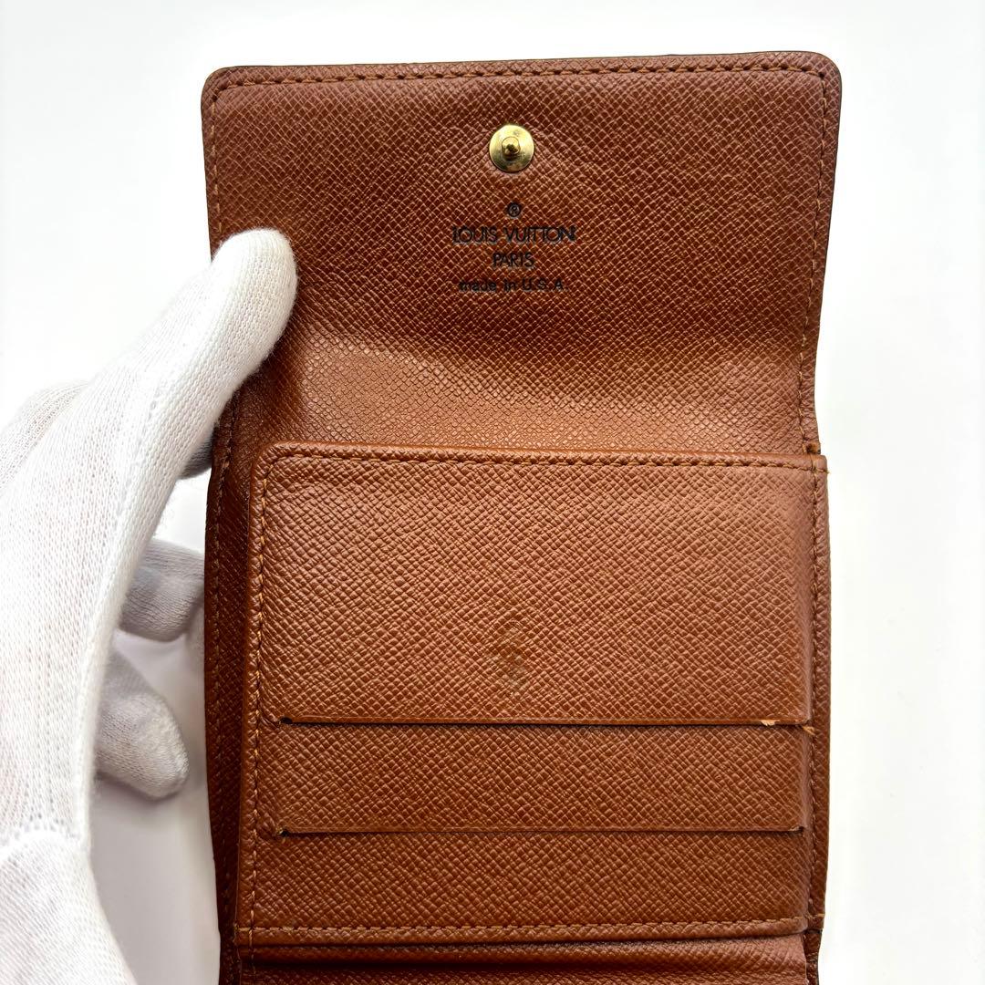 箱袋あり ヴィトン モノグラム 三つ折り財布 ビエカルト クレディ M61652