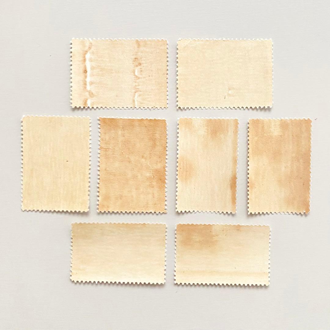 外国切手8枚（イラン：クム油田発見記念、航空切手）